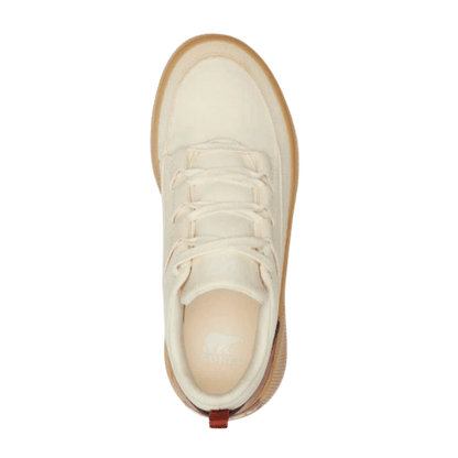 SOREL WOMEN'S OUT N ABOUT IV LOW WATERPROOF SNEAKER - HONEY WHITE - TOP VIEW
