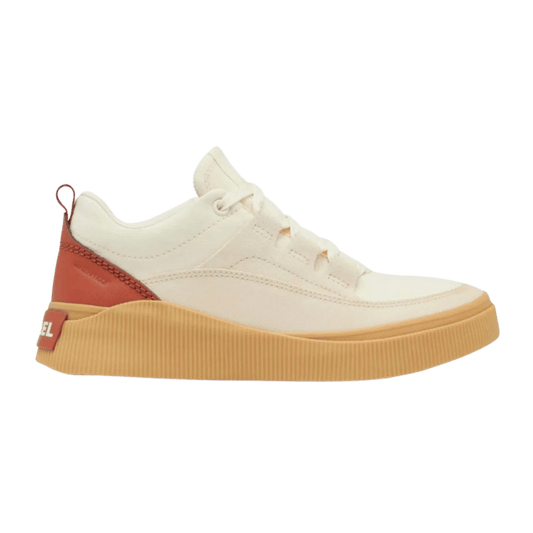 SOREL WOMEN'S OUT N ABOUT IV LOW WATERPROOF SNEAKER - HONEY WHITE - RIGHT SIDE VIEW
