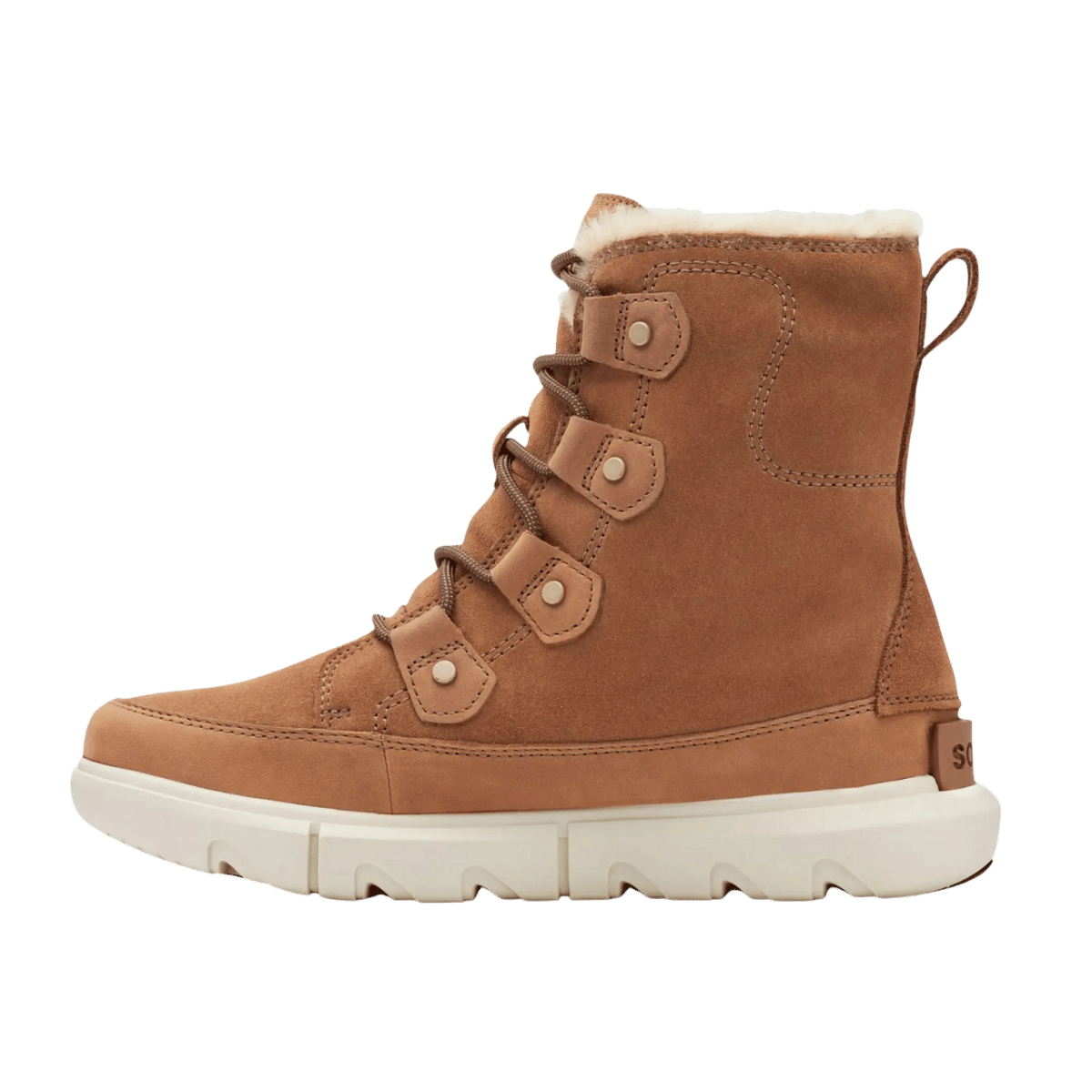 SOREL WOMEN'S EXPLORER II JOAN WATERPROOF BOOTS - VELVET TAN - RIGHT SIDE VIEW