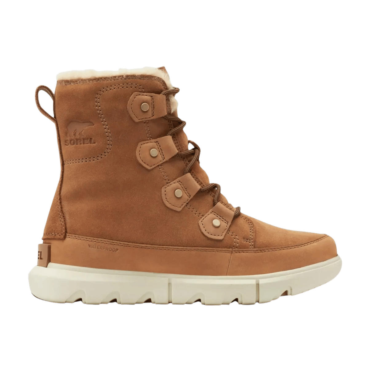 SOREL WOMEN'S EXPLORER II JOAN WATERPROOF BOOTS - VELVET TAN - LEFT SIDE VIEW