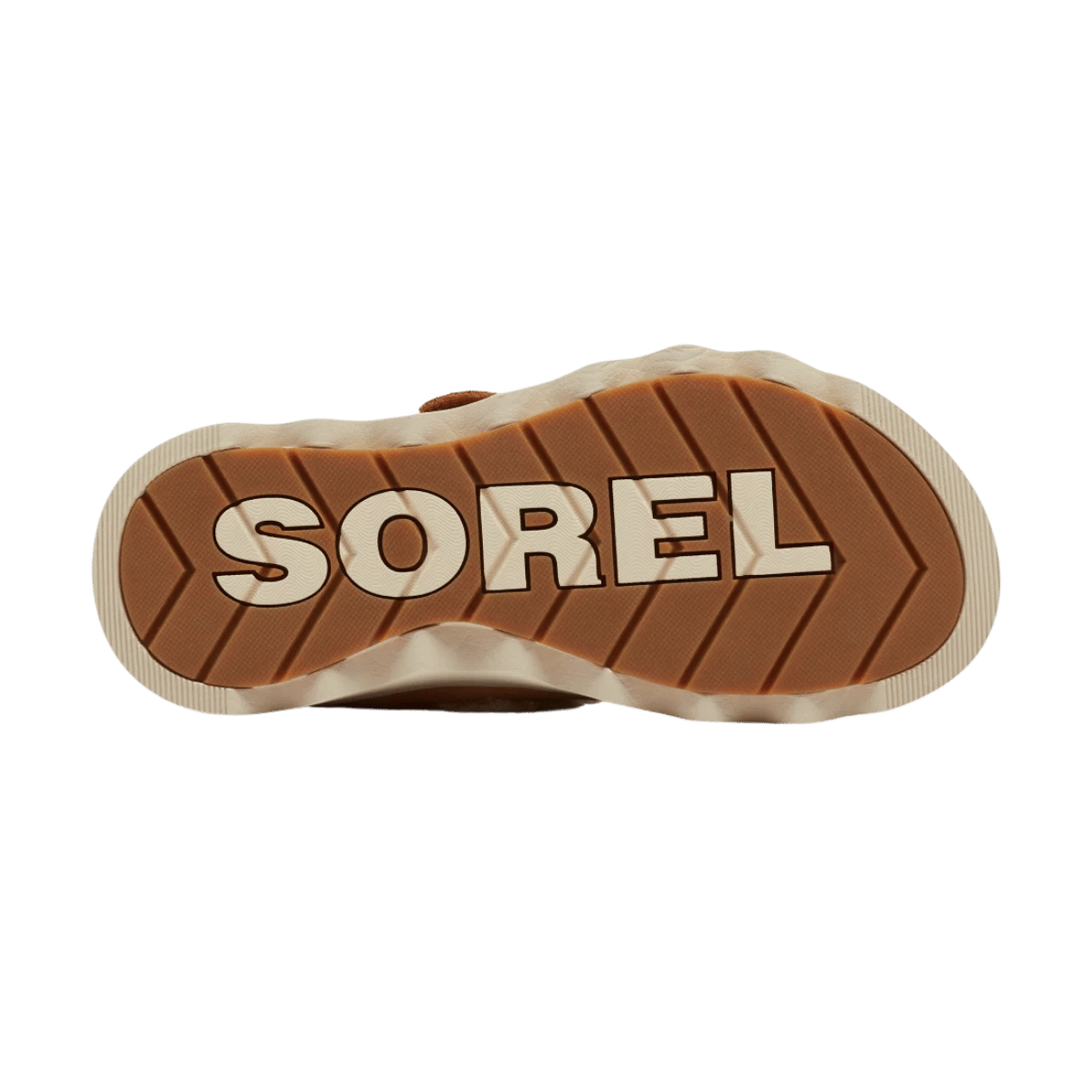 SOREL WOMEN'S VIIBE SUEDE COZY CLOG- TAWNY BUFF - BOTTOM SOLE VIEW