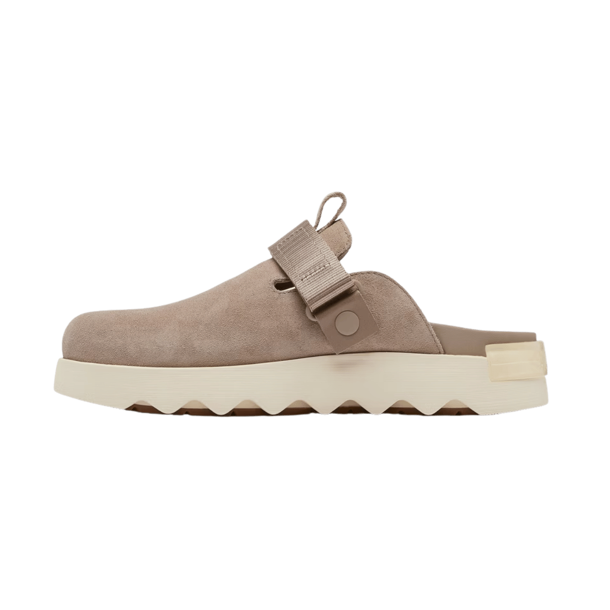 SOREL WOMEN'S VIIBE CLOG SHOES - OMEGA TAUPE - LEFT SIDE VIEW