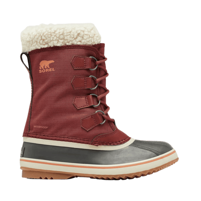 SOREL WOMEN'S WINTER CARNIVAL WATERPROOF BOOT - SPICE/GUM 10 - LEFT SIDE VIEW