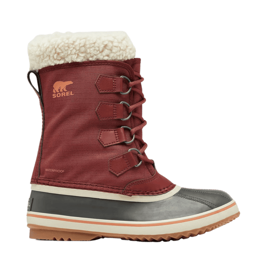 SOREL WOMEN'S WINTER CARNIVAL WATERPROOF BOOT - SPICE/GUM 10 - LEFT SIDE VIEW