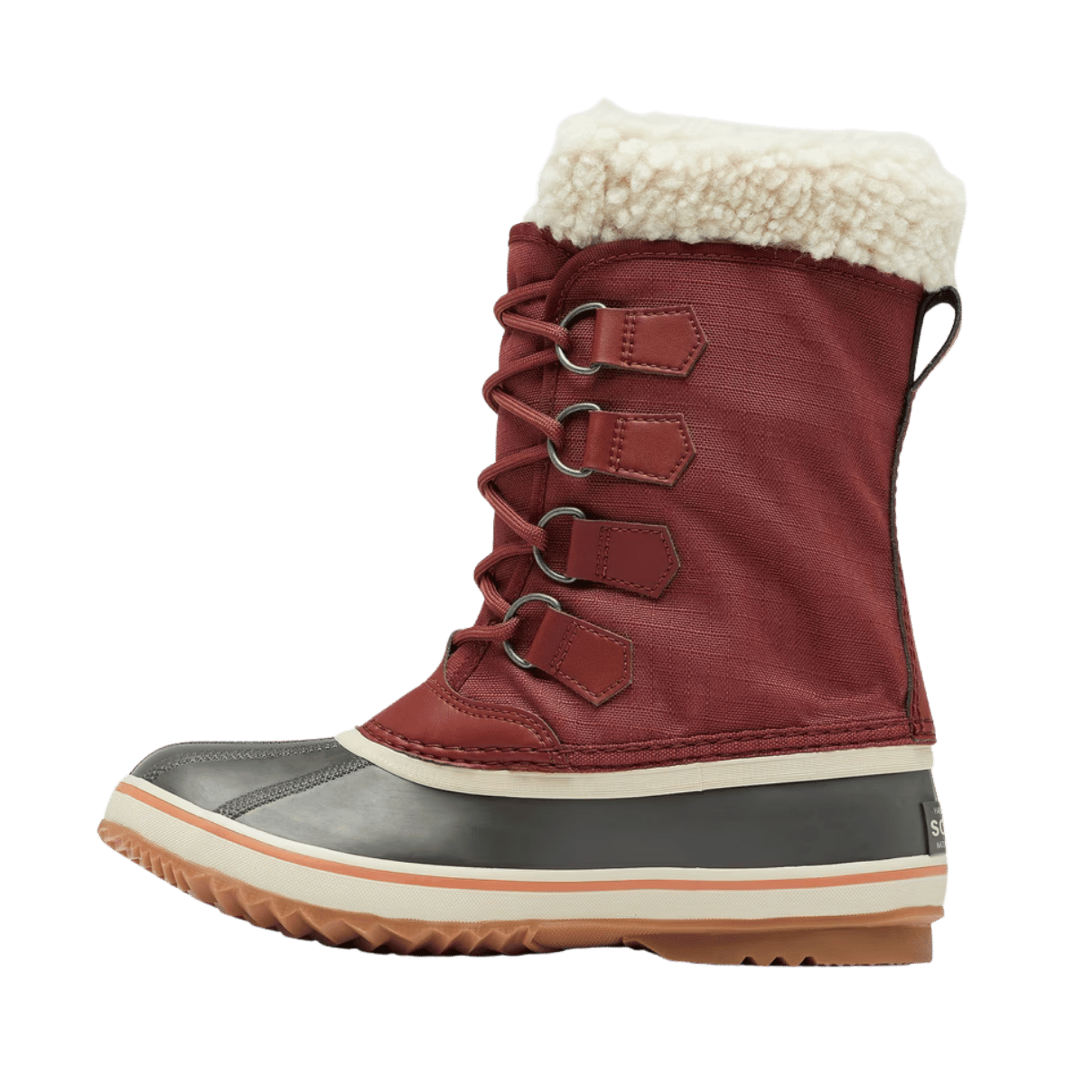SOREL WOMEN'S WINTER CARNIVAL WATERPROOF BOOT - SPICE/GUM 10 - RIGHT SIDE VIEW