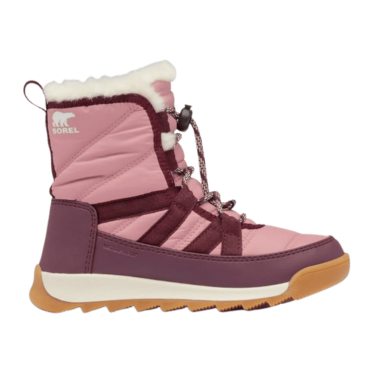SOREL YOUTH WHITNEY II PLUS LACE WATERPROOF SNOW BOOTS - DAZED MAUVE - RIGHT SIDE VIEW