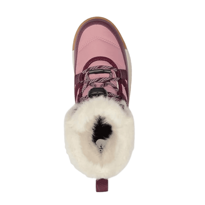 SOREL YOUTH WHITNEY II PLUS LACE WATERPROOF SNOW BOOTS - DAZED MAUVE - TOP VIEW