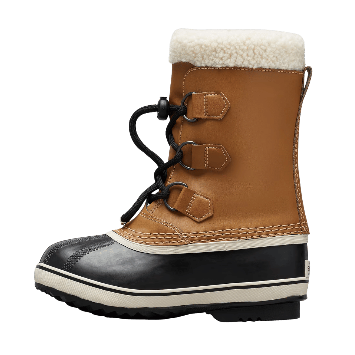 SOREL YOUTH YOOT PAC TP WATERPROOF BOOT - MESQUITE - LEFT SIDE VIEW