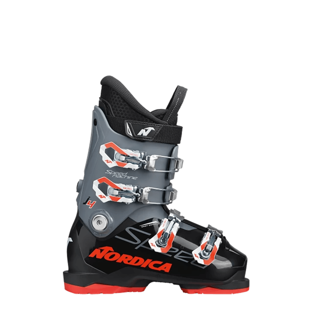 YOUTH'S SPEEDMACHINE JR 4 DOWN HILL SKI BOOT - BLACK/ANTH/RED 24/25