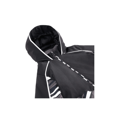 SPYDER GIRLS CONQUER SKI JACKET - TIGER POLAR - HOOD VIEW