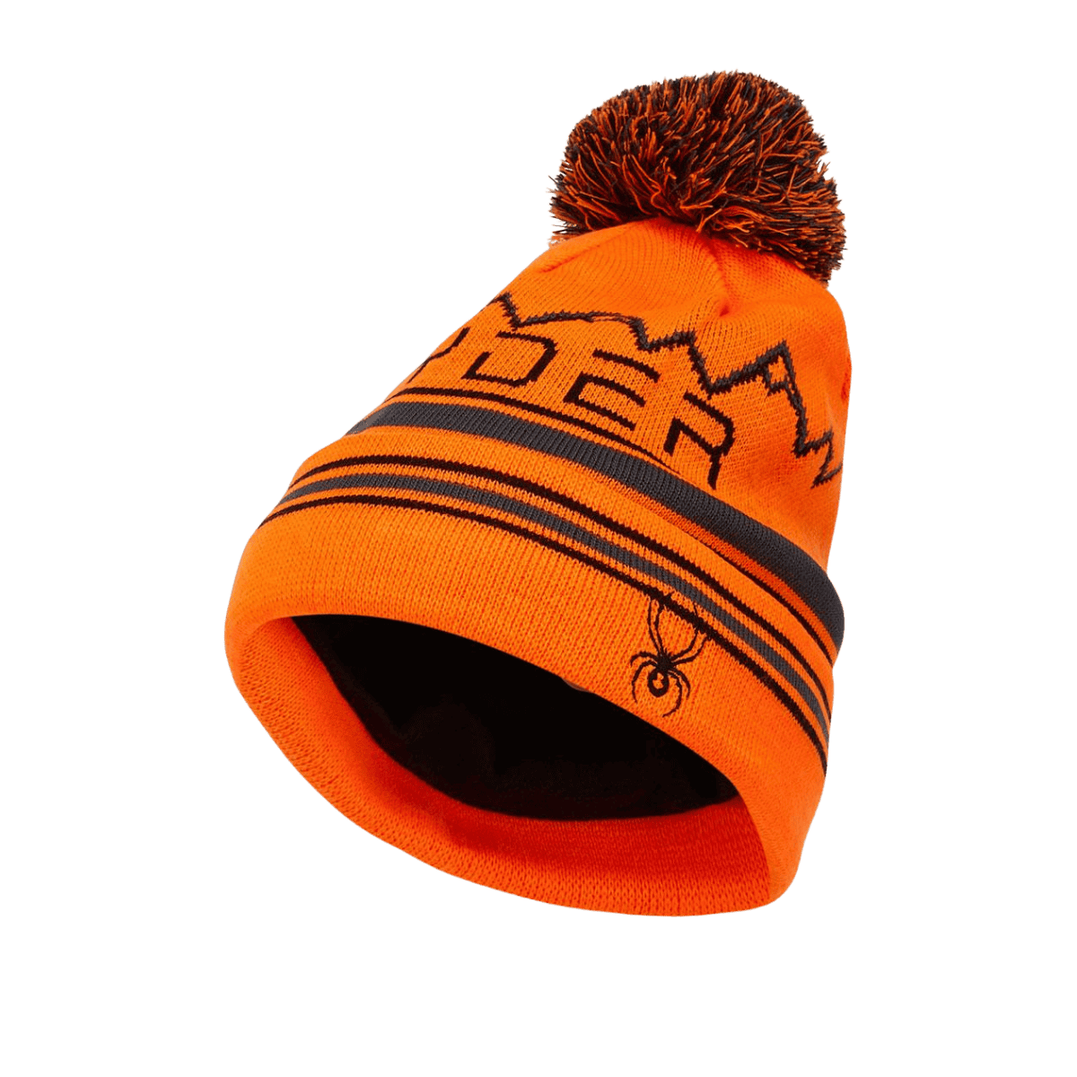 SPYDER KID'S MINI ICEBOX POM HAT - BRYTE ORANGE