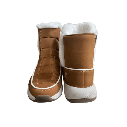 SPYDER WOMEN'S LUMI WATERPROOF BOOT - ROASTED PECAN - FRONT AND BACK VIEW