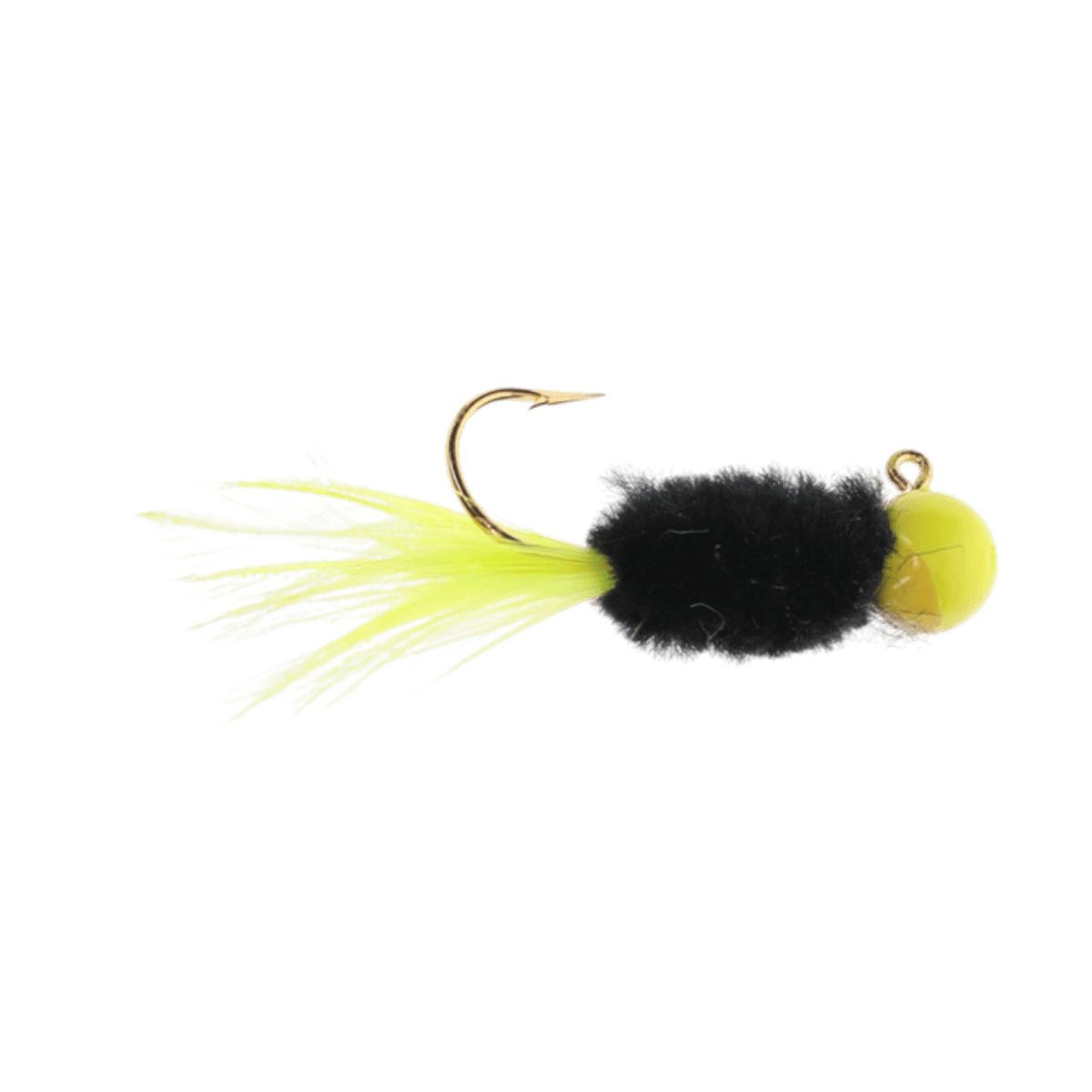 STRIKE KING SLAB DADDY LIVE HAIR JIG 1/16 OZ - TUXEDO BLACK CHARTREUSE