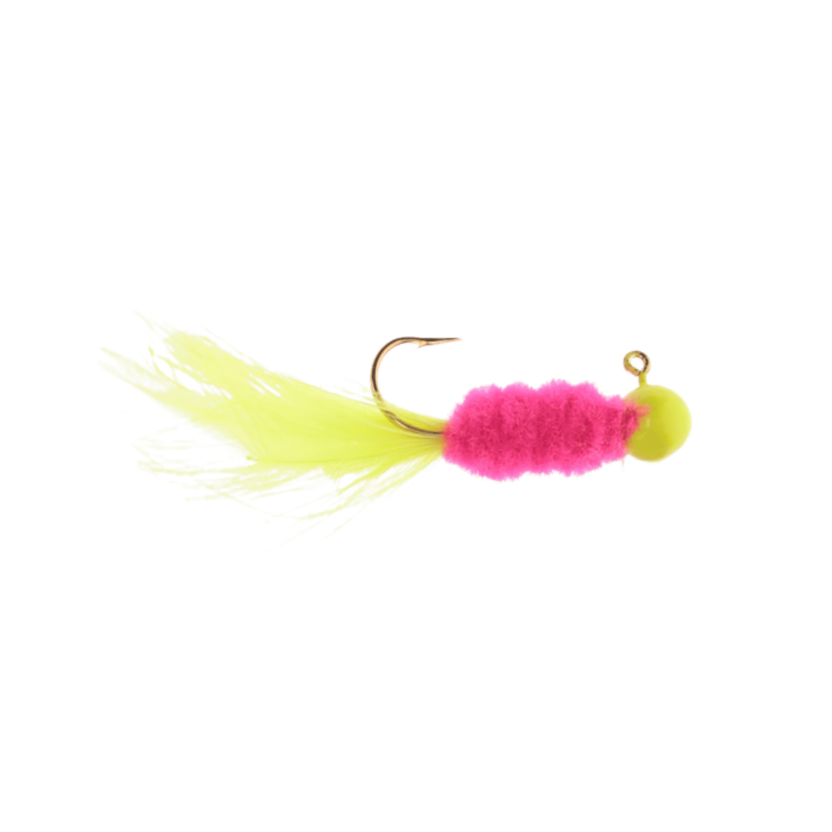 STRIKE KING SLAB DADDY LIVE HAIR JIG 1/16 OZ - HOT CHICKEN