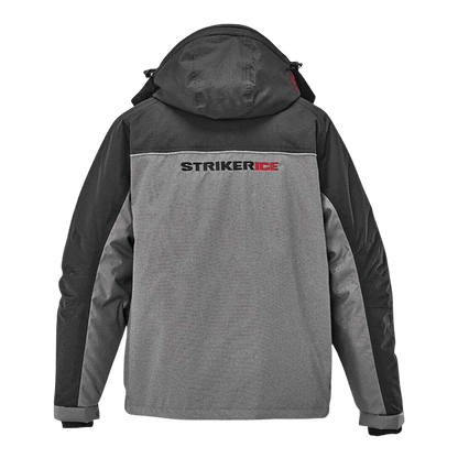 STRIKER BRANDS HARDWATER JACKET GRAY/BLACK BACK VIEW