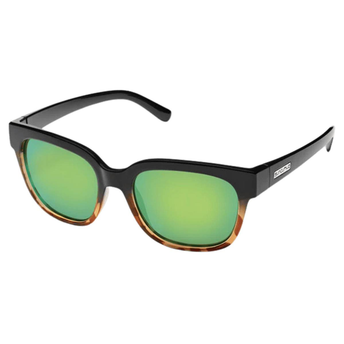 SUNCLOUD AFFECT SUNGLASSES HAVANA GRADIENT/POLARIZED GREEN MIRROR