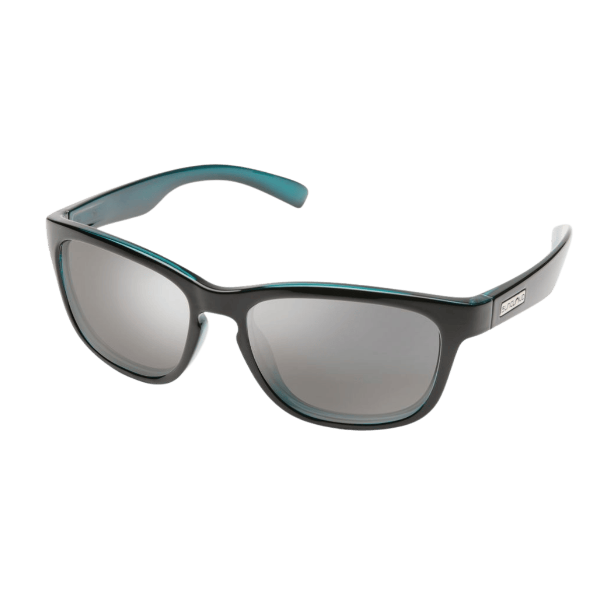 SUNCLOUD CINCO SUNGLASSES - AQUA BACKPAINT - POLAR SLVR MIR