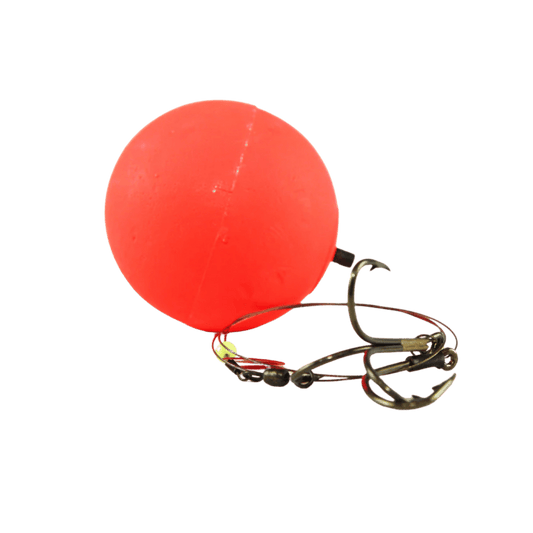 SUNRISE TACKLE LEADER WITH ADJUSTABLE 9/0 SNELL – FRONT 5 - ORANGE