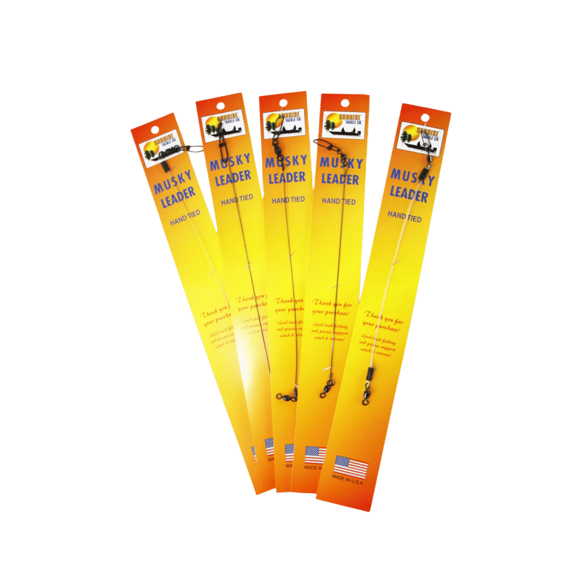 SUNRISE TACKLE MONO MUSKY TROLLING LEADER - 36-INCH -PACKAGING VIEW