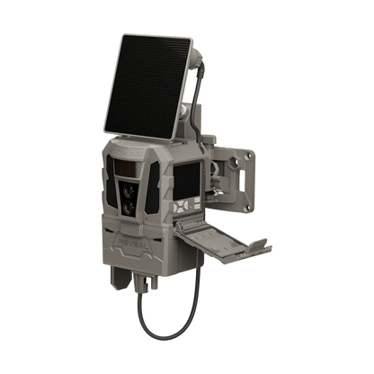 TACTACAM REVEAL PRO 4.0 SOLAR CELLULAR TRAIL CAM side view with setup buttons showing