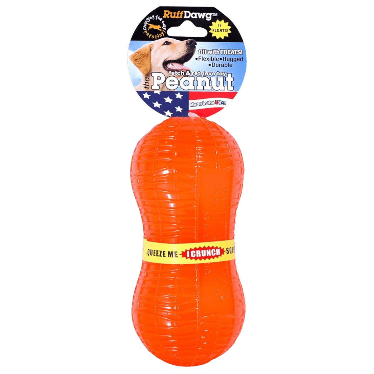 TAILFINPET RUFF DAWG TWIG CRUNCH RUBBER TOY - FRONT PACKAGING VIEW