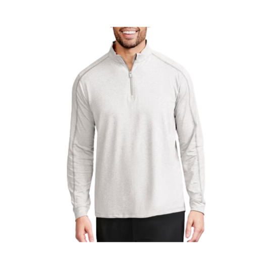 TASC CARROLLTON 1/4 ZIP MARBLE HEATHER GREY