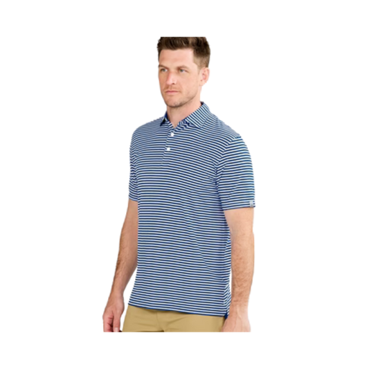 TASC CLOUD POLO AIR STRIPE CLASSIC NAVY WHITE