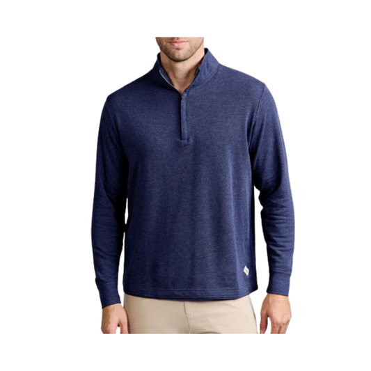TASC STADIUM FT 1/4 ZIP CLASSIC NAVY HEATHER