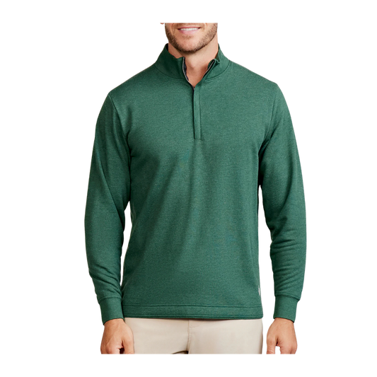 TASC STADIUM FT 1/1 ZIP GREEN CHARCOAL HEATHER