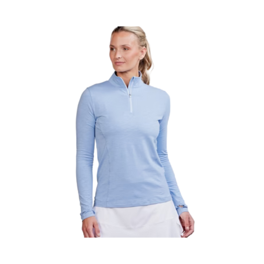 TASC W RECESS 1/4 ZIP HERITAGE BLUE