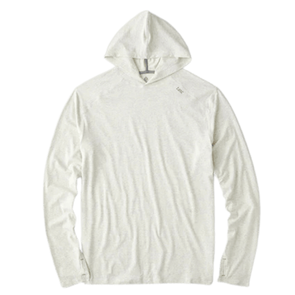 TASC MEN'S CARROLLTON LIGHTWEIGHT FITNESS HOODIE W/ UPF 50+ - MINERAL HTHR - MAIN IMAGE