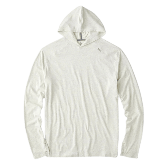 TASC MEN'S CARROLLTON LIGHTWEIGHT FITNESS HOODIE W/ UPF 50+ - MINERAL HTHR - MAIN IMAGE