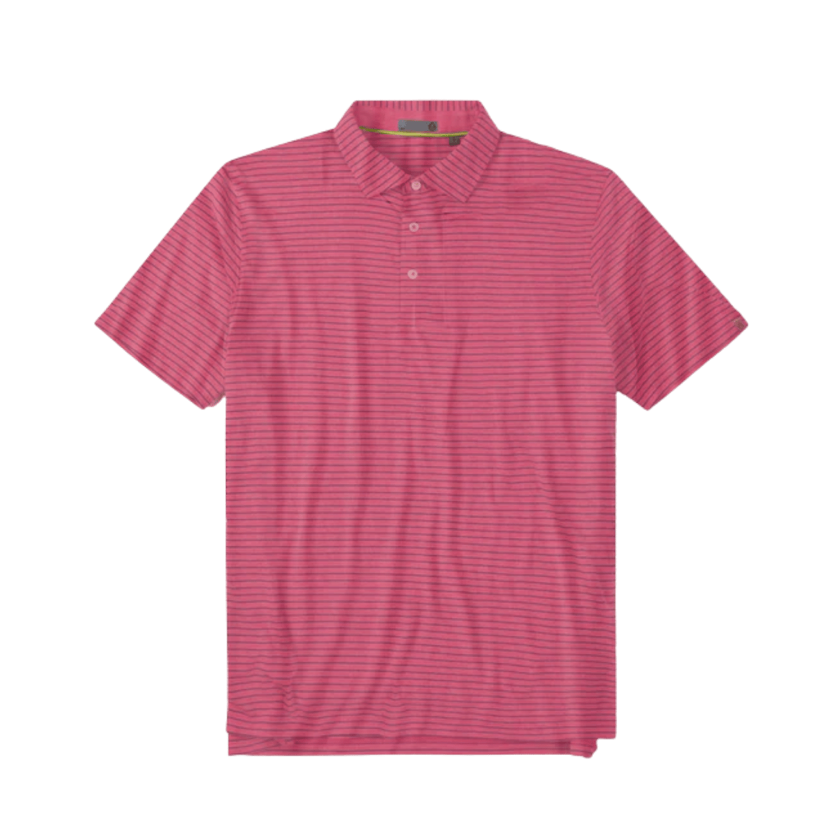 TASC CLOUD POLO BROOKLINE STRIPE - RUBY HEATHER/MARINE BLUE FRONT