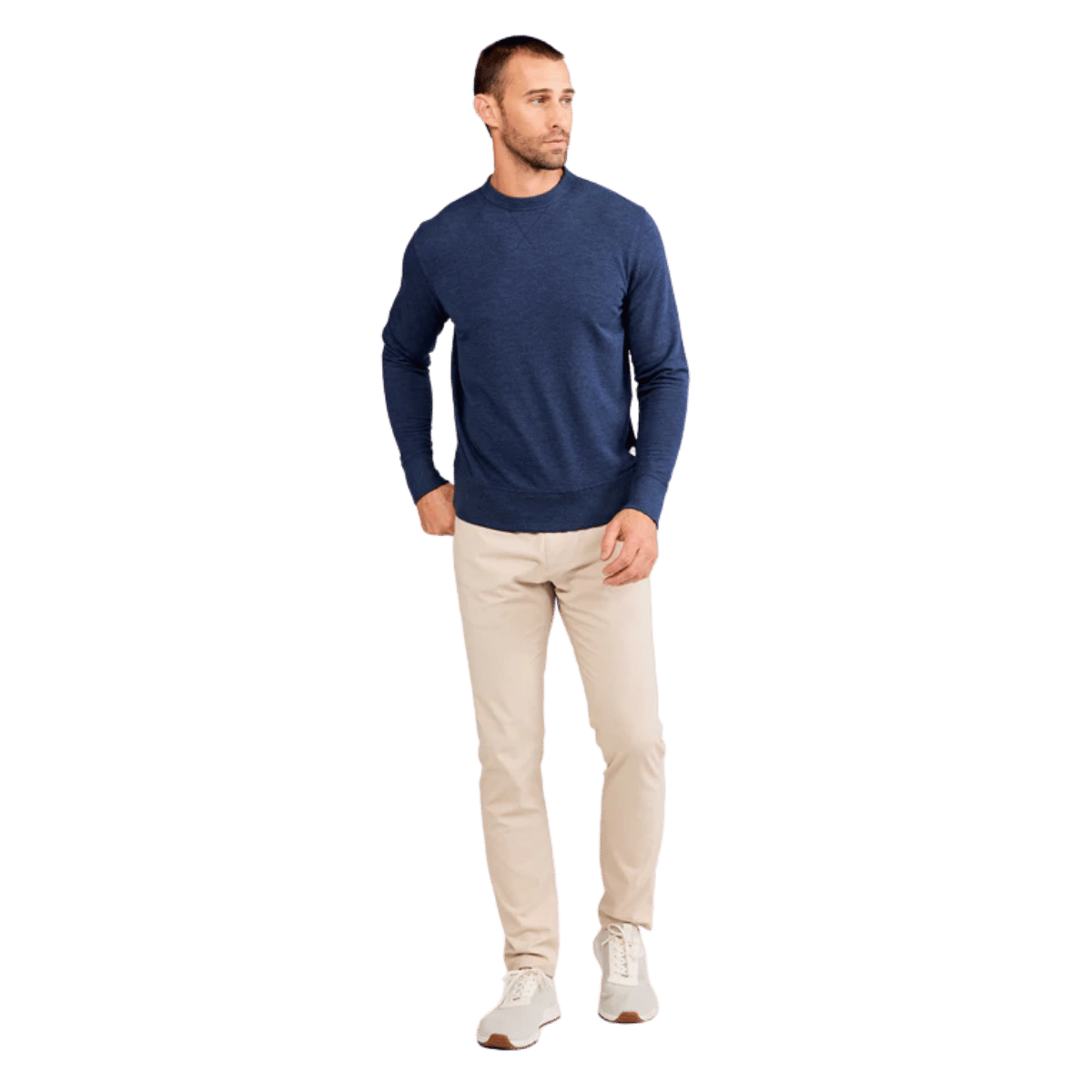 TASC STADIUM FRENCH TERRY SWEATSHIRT - CLASSIC NAVY HEATHER WW FRONT
