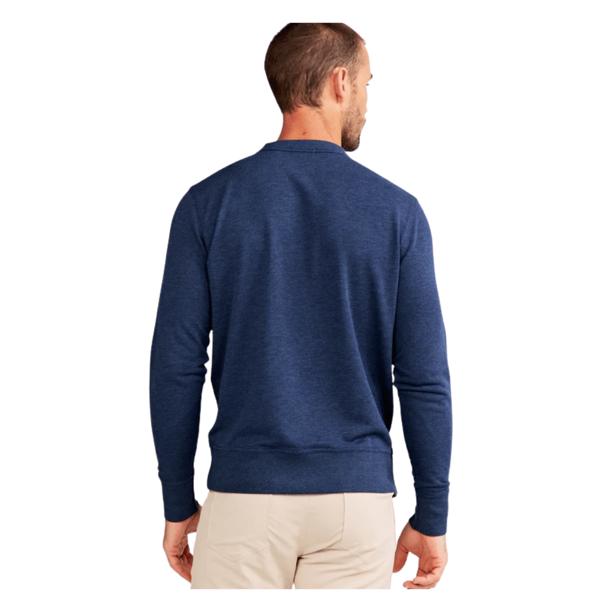 TASC STADIUM FRENCH TERRY SWEATSHIRT - CLASSIC NAVY HEATHER WW BACK