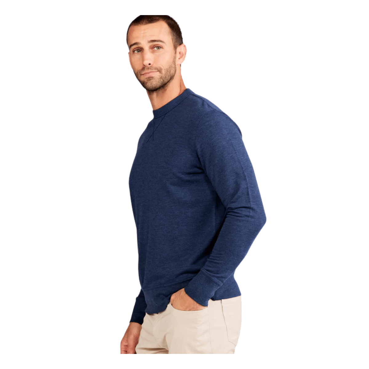 TASC STADIUM FRENCH TERRY SWEATSHIRT - CLASSIC NAVY HEATHER WW SIDE