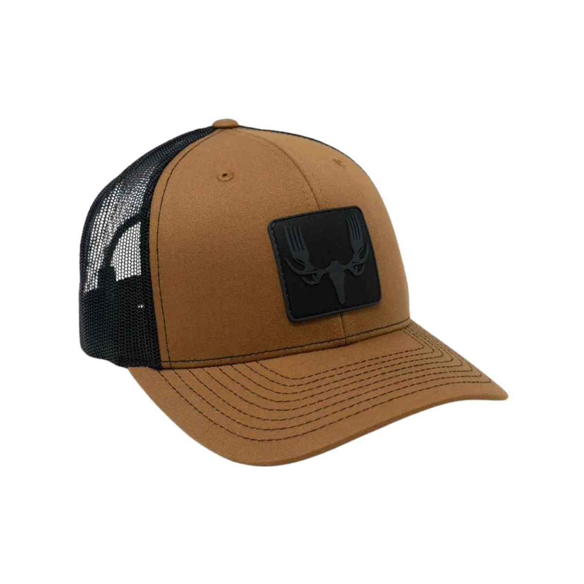 MEATEATER BRAND TECH PATCH TRUCKER HAT - CAMEL/BLACK