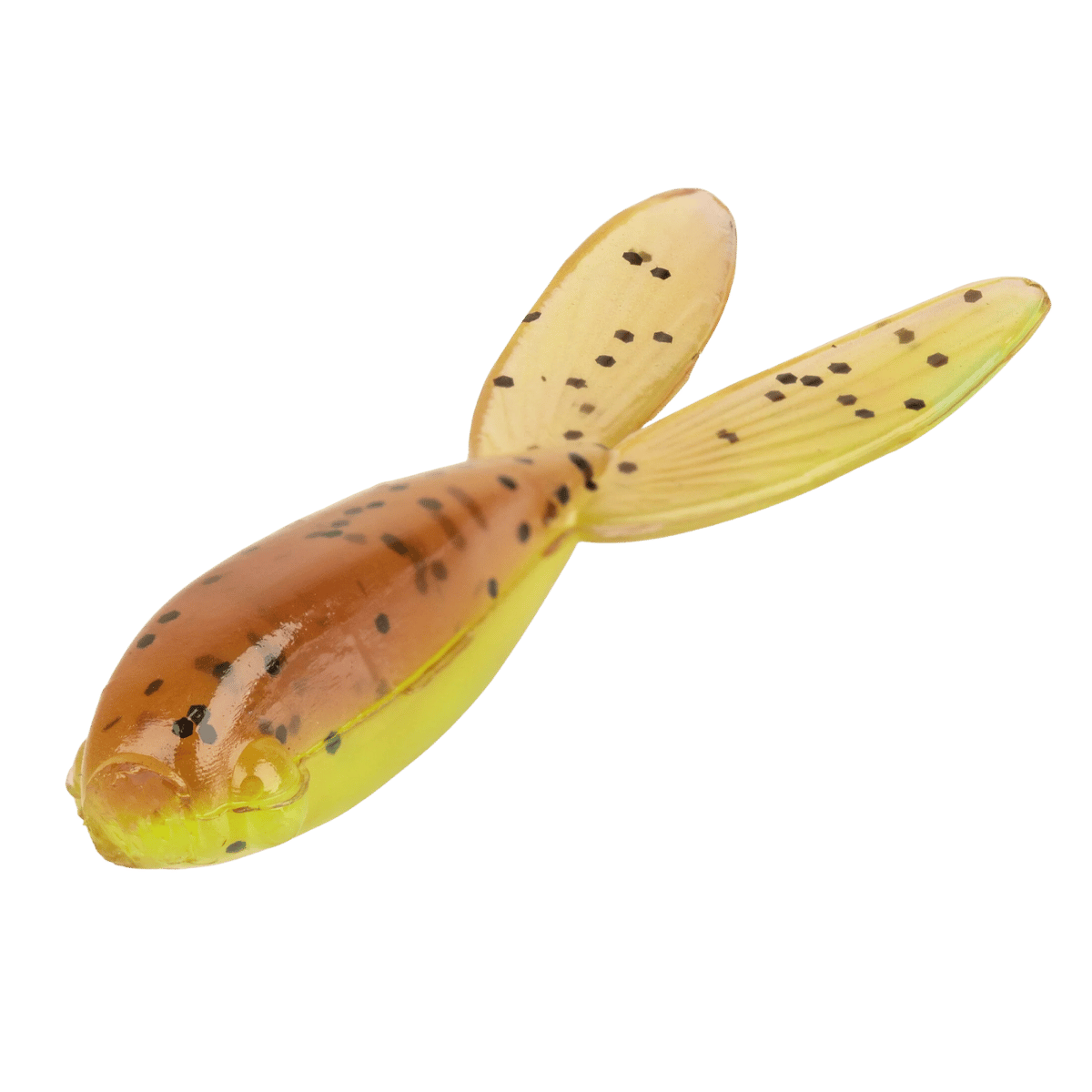 MR CRAPPIE TEEN-ZEE TAILS FISHING LURE 1.5 INCH - PUMPKIN WITH CHARTREUSE TAIL