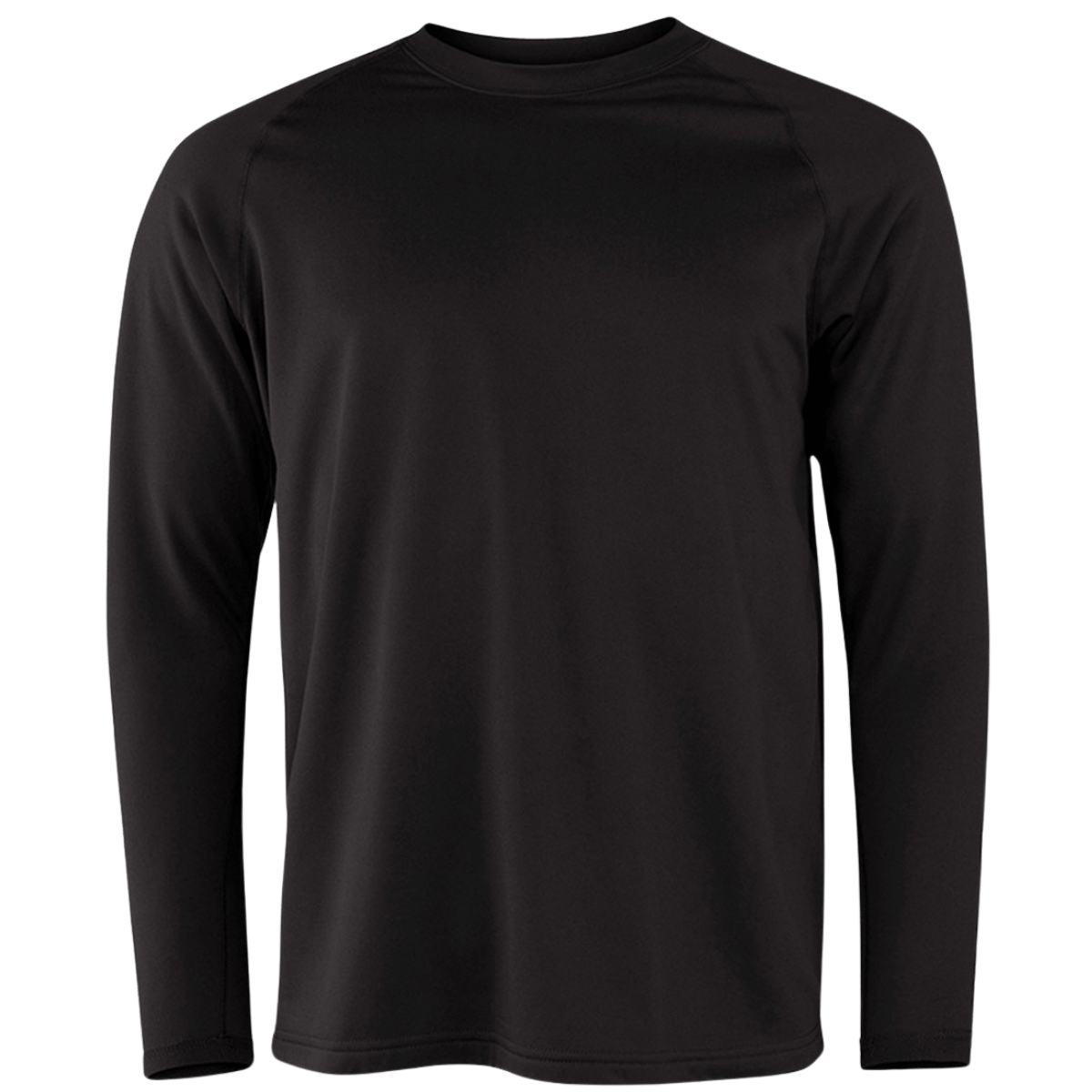 TERRAMAR MEN'S MILITARY FLEECE LONGSLEEVE CREW TALL - JET BLACK