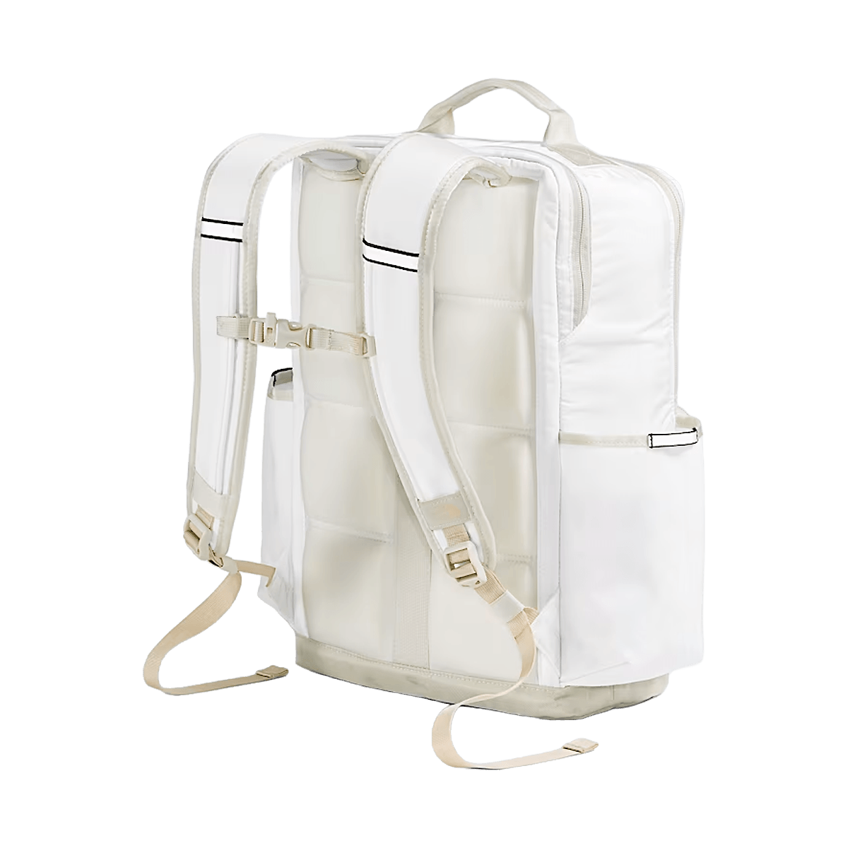 THE NORTH FACE BASE CAMP DAYPACK - WHITE ASH CALACATTA PALE KHAKI - BACK STRAPS VIEW