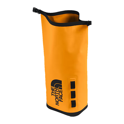 THE NORTH FACE BASE CAMP DRY BAG 18L -SUMMIT GOLD TNF BLACK - UNROLLED VIEW