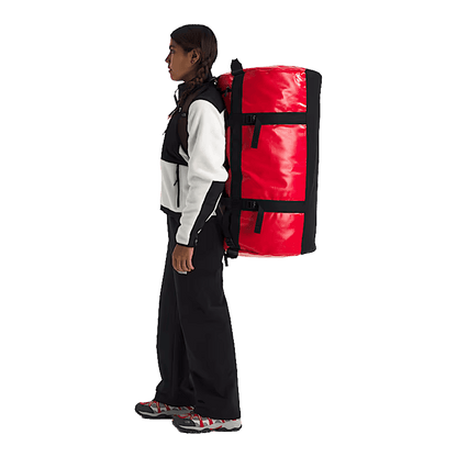 THE NORTH FACE BASE CAMP DUFFEL XL - TNF RED TNF BLACK - ON BACK VIEW