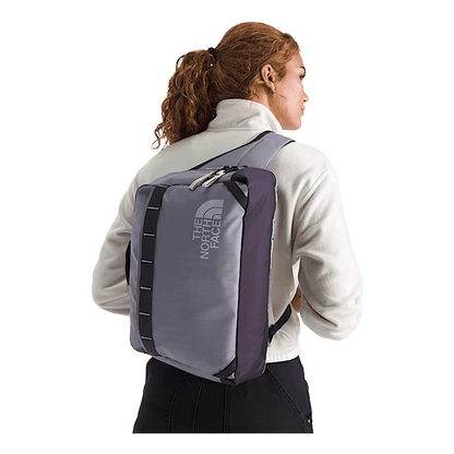 THE NORTH FACE BASE CAMP VOYAGER SLING BAG - TRANSCENDENT GREY ENDLESS DUSK - ON BACK VIEW