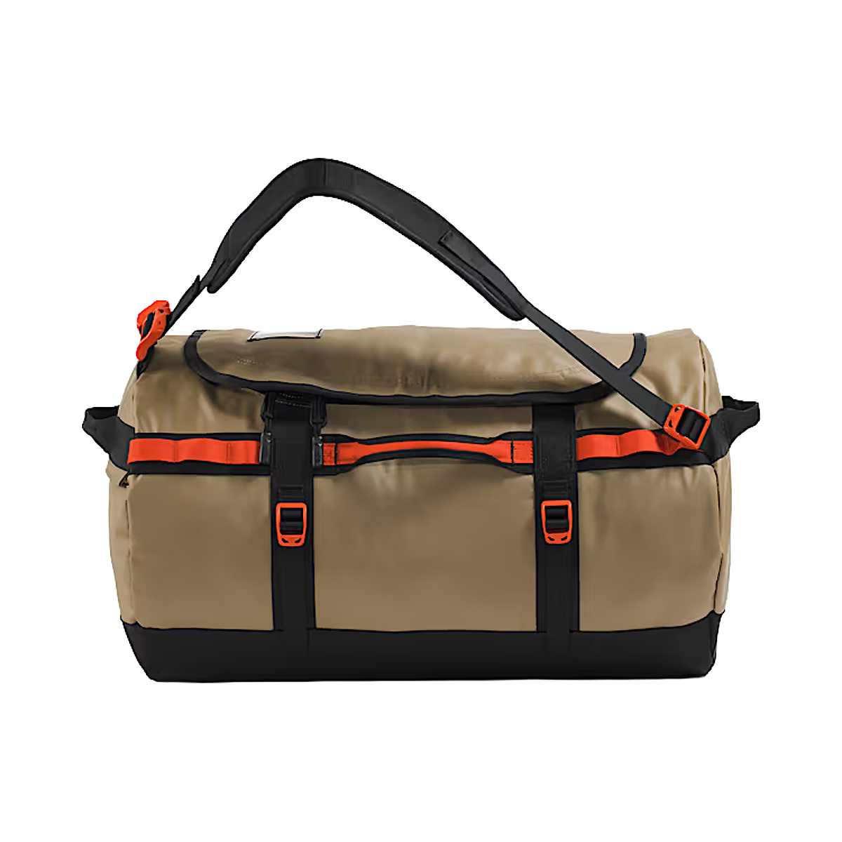 THE NORTHFACE BASE CAMP DUFFEL SM 50L - CEDAR TNF BLACK LAVA RED - FRONT VIEW