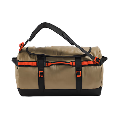 THE NORTHFACE BASE CAMP DUFFEL SM 50L - CEDAR TNF BLACK LAVA RED - FRONT VIEW