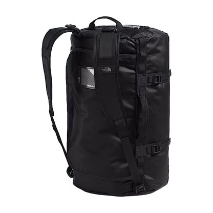 THE NORTHFACE BASE CAMP DUFFEL SM 50L - TNF BLACK TNF WHITE NPF - BACK STRAPS VIEW