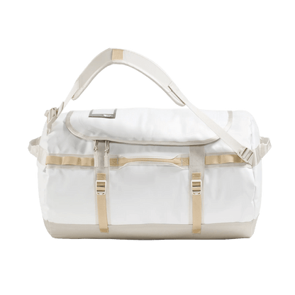 THE NORTHFACE BASE CAMP DUFFEL SM 50L - WHITE ASH CALACATTA PALE KHAKI - FRONT VIEW
