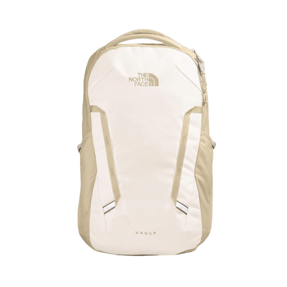 THE NORTHFACE WOMEN'S CLASSIC VAULT BACKPACK -GRAVEL/GARDENIA WHITE - FRONT VIEW