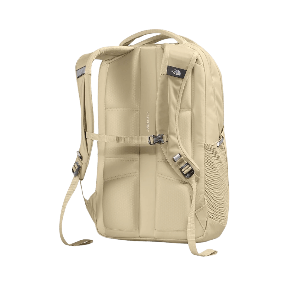 THE NORTHFACE WOMEN'S CLASSIC VAULT BACKPACK -GRAVEL/GARDENIA WHITE - BACK VIEW
