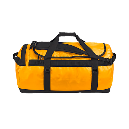 THE NORTH FACE BASE CAMP DUFFEL L 95L - SUMMIT GOLD TNF BLACK - FRONT VIEW